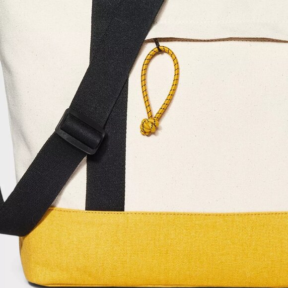 Goodfellow Canvas Tote with Crossbody Strap - Picture 3 of 4